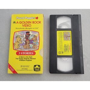 Vintage 1986 Golden Book Video Pound Puppies VHS 3 Stories Tested Works